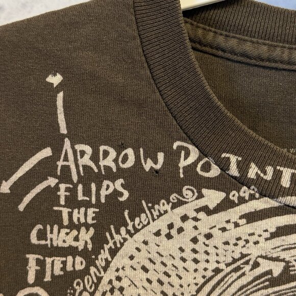 Hurley T Shirt Mens Large 21x27.5 Brown Y2K Style Grunge Skate Skateboard - Picture 3 of 15